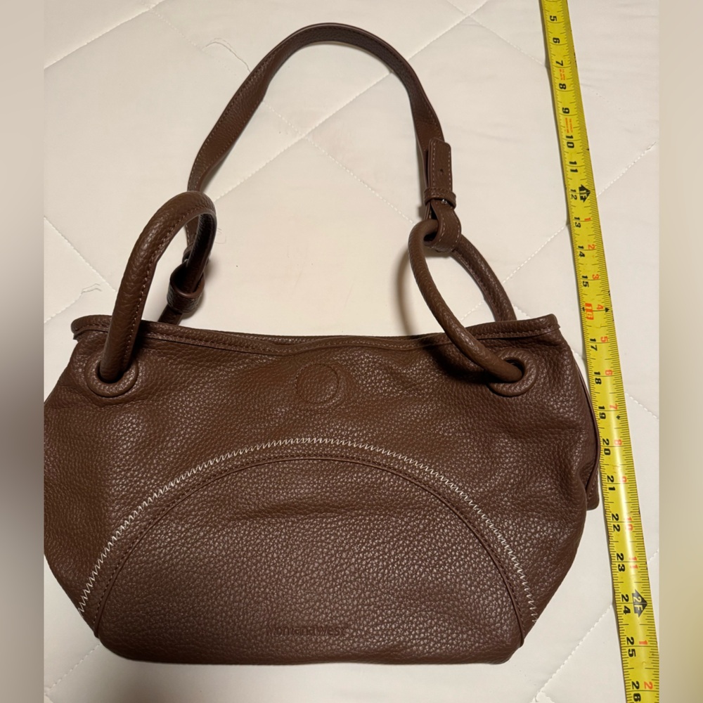 Montana West Brown Pebbled Leather Shoulder Bag